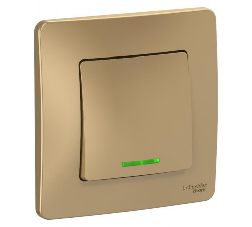 Blanca Титан С/У Выключатель 1-клавишный с подсветкой, 10А, 250B  BLNVS010114  SE