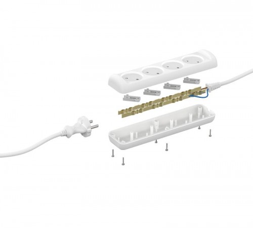 Удлинитель 4 гнезда 3м б/з 10А U-4-3m ПВС  Б0028362  ЭРА