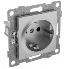 Ugra Розетка 1-ой с/з с з/ш, СУ , 16А, 250В, серебро  С11Р4-004  GUSI Electric