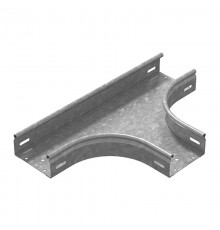 Т-отвод плавный универсальный к лотку 600х200, толщ. 1,0 мм, гор. цинк, 386862  ТТРП-600х200-1,0-R100-ГЦ   Ostec