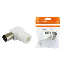 Гнездо TV антенное угл. белое без пайки, инд. упаковка   SQ1809-0016  TDM