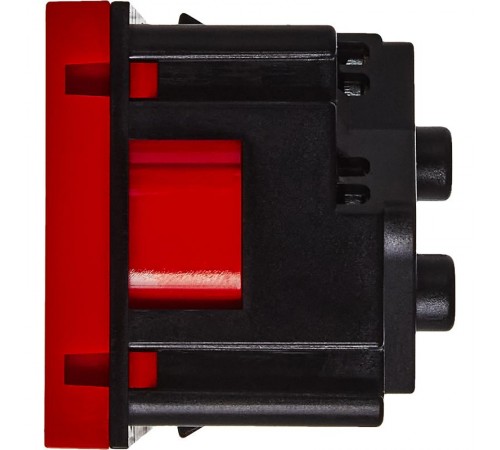 Розетка с заземлением, винтовые зажимы - без шторок 16А 250В - 45°- 2 модуля - красный  4525051  Daccord