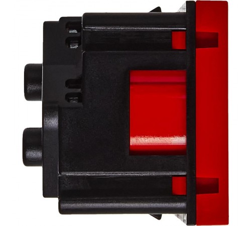 Розетка с заземлением, винтовые зажимы - без шторок 16А 250В - 45°- 2 модуля - красный  4525051  Daccord