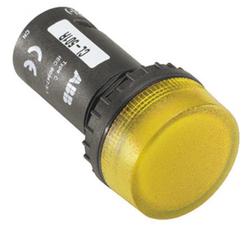 Лампа CL-502Y желтая со встроенным светодиодом 24В AC/DC  1SFA619402R5023  ABB