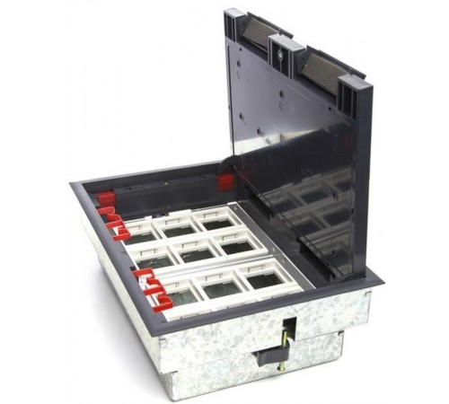 LUK/12 Люк в пол на 12 постов (45х45мм) в комплекте с коробкой и суппортами  70012  Ecoplast