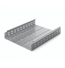 Металлический лоток перфорированный 400х80х3000, толщ. 1,0 мм, гор. цинк, 314480  ЛПМЗТ-400х80х3000-1,0-ГЦ   Ostec