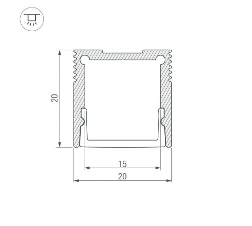 Профиль SL-SLIM20-H20-2000 ANOD  023722  Arlight