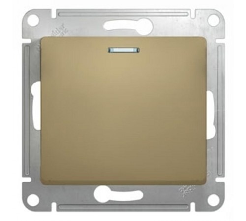 Glossa Титан Выключатель 1-клавишный с подсветкой, сх.1а, 10АХ  GSL000413  SE