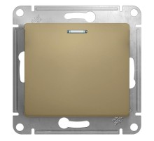 Glossa Титан Выключатель 1-клавишный с подсветкой, сх.1а, 10АХ  GSL000413  SE