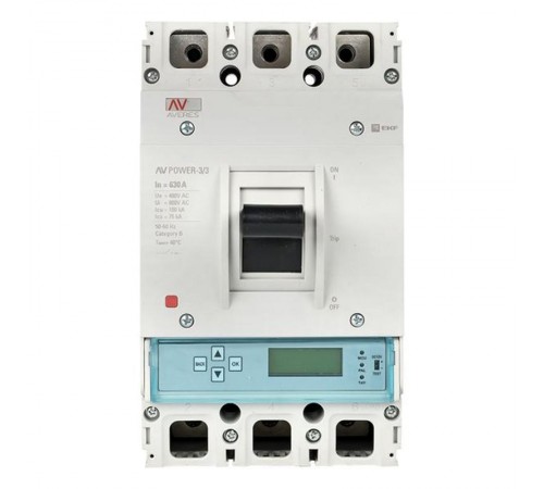 Выключатель автоматический AV POWER-3/3 630А 50kA ETU6.0  mccb-33-630-6.0-av  EKF