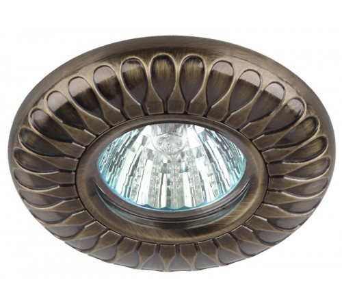 Светильник светодиодный встраиваемый KL67 SB литой MR1612V/220V 50W бронза  Б0021528  ЭРА