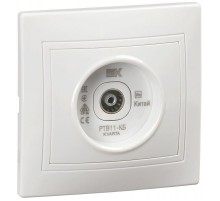 КВАРТА Белый Розетка телевизионная проходная РТВ11-КБ  KV-A10-P-K01  GENERICA