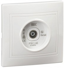 КВАРТА Белый Розетка телевизионная проходная РТВ11-КБ  KV-A10-P-K01  GENERICA