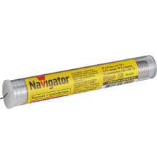 Припой   93 100 NEM-Pos01-63K-0.8-F10 (ПОС-63, колба, 0.8 мм, 10 гр)  93100  Navigator