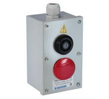 ПКУ-15-21.121-54У2 (1*КЕ081/2(1з+1р) черная + 1*КЕ141/2(1з+1р) красная, гриб с фиксацией + PG-19), пост управления  (ЭТ)  ET003781  Электротехник