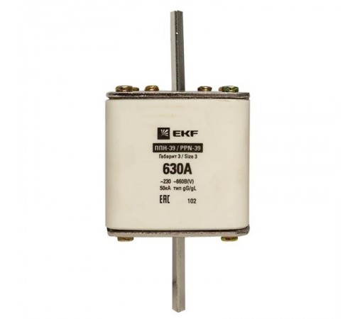 Плавкая вставка ППН-39 630/630А габарит 3  fus-39/630  EKF