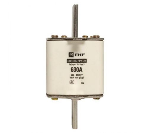 Плавкая вставка ППН-39 630/630А габарит 3  fus-39/630  EKF