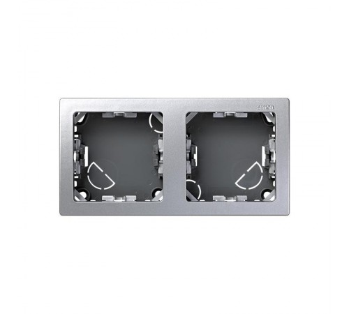 Simon 73 Рамка горизонтальная, 2 поста, 75*146мм, S73 Loft, алюминий  73620-63  Simon