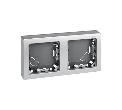 Simon 73 Рамка горизонтальная, 2 поста, 75*146мм, S73 Loft, алюминий  73620-63  Simon