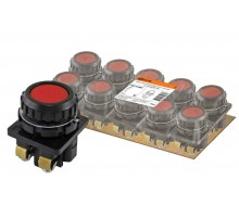Выключатель кнопочный КЕ 011-У2 исп.3 красный 2р 10A 660B IP40  SQ0753-0007  TDM
