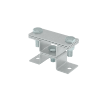 Универсальный держатель на мостовой опоре двойной для полосы до 40 мм с 2 пластинами HD  XUDMO2-B40 HD  КМ - профиль