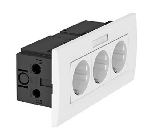 Укомплектованный розеточный блок AR45 (марк.,3xModul45,84x185x59 мм,белый) (SDE-RW D0RW3B)  6119433  OBO Bettermann