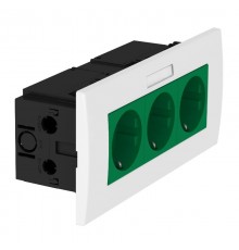 Укомплектованный розеточный блок AR45 (марк.,3xModul45,84x185x59 мм,зеленый) (SDE-RW D0GN3B)  6119434  OBO Bettermann