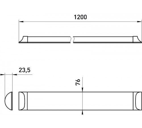 Светильник светодиодный  SPO-5-40-4K-P (F) 36Вт 4000К 3960Лм IP40 1200х75мм призма  Б0070920  ЭРА