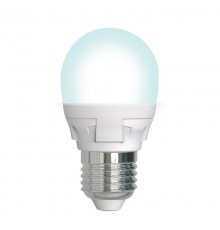 Лампа светодиодная LED-G45 7W/4000K/E27/FR/DIM PLP01WH LED, димм.. "шар", мат, серия Яркая, пр-во Россия, 4000К .  UL-00004301  Uniel
