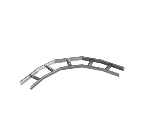 Угол лестничный горизонтальный 90 гр. 50х400х1,2 мм R600 N  LGL90-50-400-1.2-R600 N  КМ-профиль