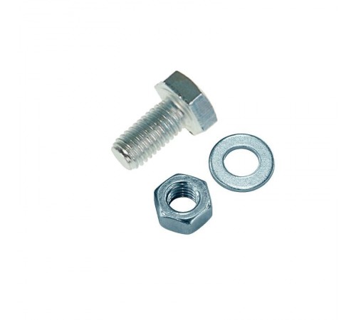 Болт DIN933 8.8 с шестигранной головкой оцинк. М6х20 + гайка + шайба (8 шт) - пакет ( 0,075 кг)  112717  Tech-KREP