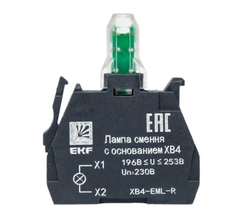 Лампа сменная c основанием XB4 красная 230В EKF PROxima    XB4-EML-R   EKF 