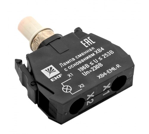 Лампа сменная c основанием XB4 красная 230В EKF PROxima    XB4-EML-R   EKF 