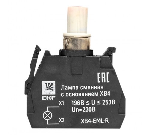 Лампа сменная c основанием XB4 красная 230В EKF PROxima    XB4-EML-R   EKF 