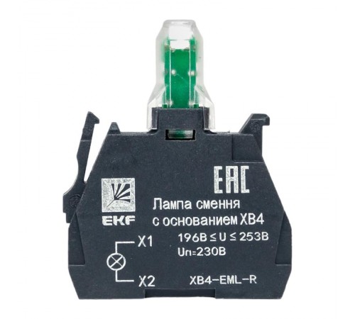 Лампа сменная c основанием XB4 красная 230В EKF PROxima    XB4-EML-R   EKF 