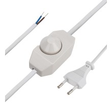 Сетевой шнур с диммером, 2х0,75 кв.мм, 2 м белый  11-1139  REXANT
