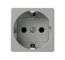 Розетка двухполюсная с/з, с защитными шторками, винтовой зажим, 16А 250В, широкий модуль,  27472-67  Simon