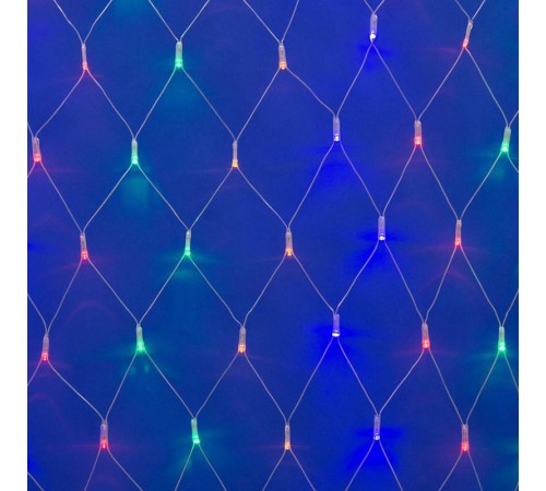 Гирлянда-сетка светодиодная  с контроллером  ULD-N2520-240/DTA MULTI IP20   240 диодов, 2.5х2 м, разноцветная, IP20, шнур прозр.  09565  Uniel