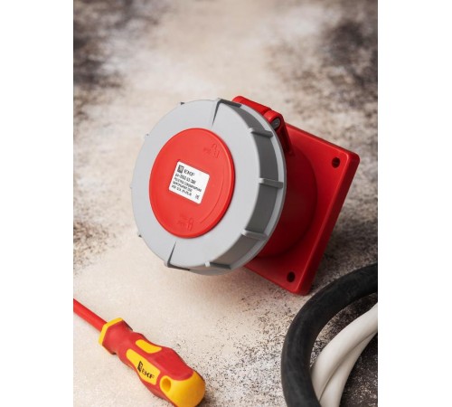 Розетка стационарная внутренняя 3352 3Р+РЕ+N 63А 380В IP67 EKF PROxima  ps-3352-63-380  EKF