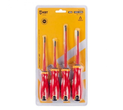 Набор диэлектрических отверток "Слим" НИО-2204  88931  КВТ