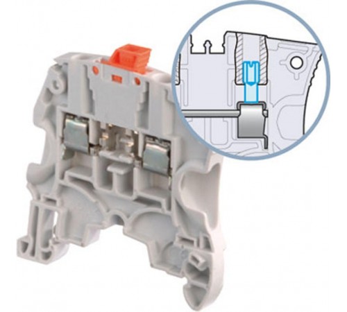 Клемма ZS4-S-T2-BL винт, 4 мм. кв., синий, винты в тесовых гнездах , совместим с профилем ZS4-SF  1SNK505321R0000  TE