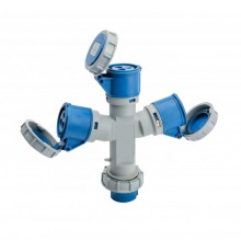 Адаптер трехлучевой 2Р+РЕ 16А 250В IP67 АП-103  26292DEK  DEKraft