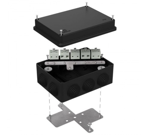 Коробка огнестойкая для о/п 40-0310-FR6.0-10 Е15-Е120 RAL9005 150х110х70 (6 шт/кор) черная  40-0310-9005-FR6.0-10  Промрукав