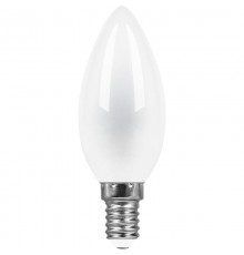 Лампа светодиодная LB-713 (11W) 230V E14 2700K филамент С35 матовая  38005  FERON