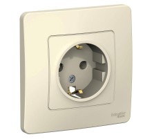 Blanca Молочный С/У Розетка с заземлением без шторок, 16А, 250В  BLNRS001012  SE
