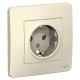 Blanca Молочный С/У Розетка с заземлением без шторок, 16А, 250В  BLNRS001012  SE