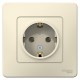 Blanca Молочный С/У Розетка с заземлением без шторок, 16А, 250В  BLNRS001012  SE