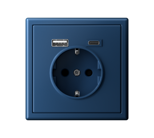 ArtGallery Аквамарин Розетка 16А с 2 USB A+C, 5В/2,4А/3,0А, 2х5В/1,5А, механизм  GAL001132  SE