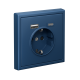 ArtGallery Аквамарин Розетка 16А с 2 USB A+C, 5В/2,4А/3,0А, 2х5В/1,5А, механизм  GAL001132  SE