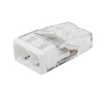 Клемма 2-проводная 0.5-2.5мм2 одножильный СМК (аналог Wago 2273-202) прозрачная  07-3211  Rexant